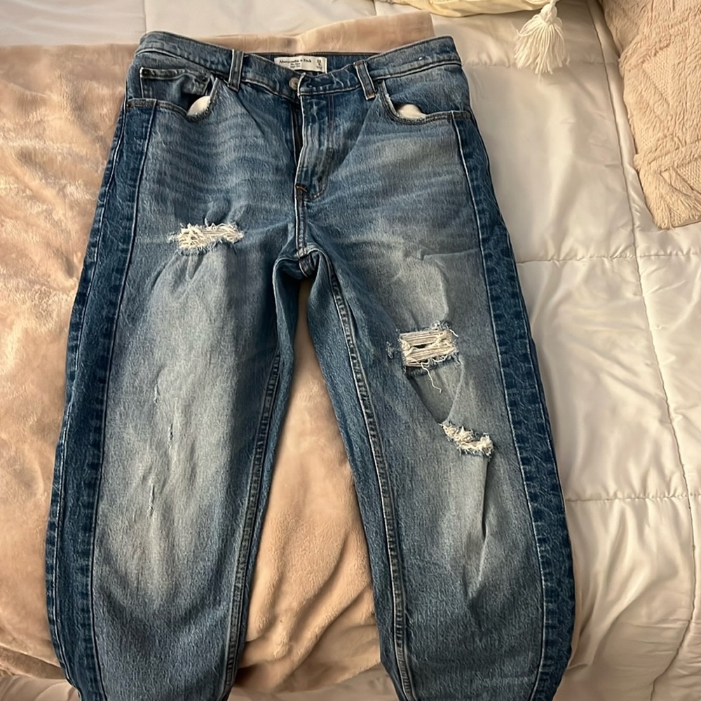 A&F High Rise Mom Jeans